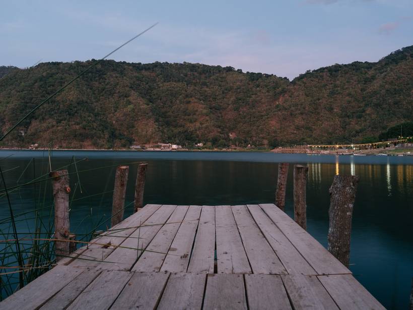 Muelle de Finca Venecia al anochecer